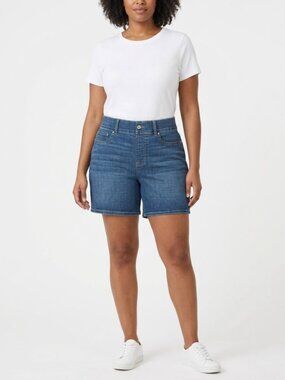 SPANXshape EveryWear 7" Denim Shorts in Vintage Indigo, women's 3X